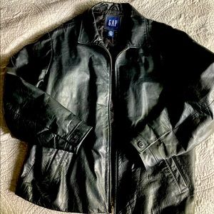 Men’s GAP vintage XL leather zip front jacket